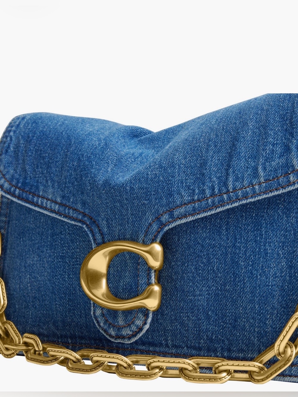 NWOT - COACH Denim Chain Tabby 30 Shoulder Bag - Picture 9 of 15